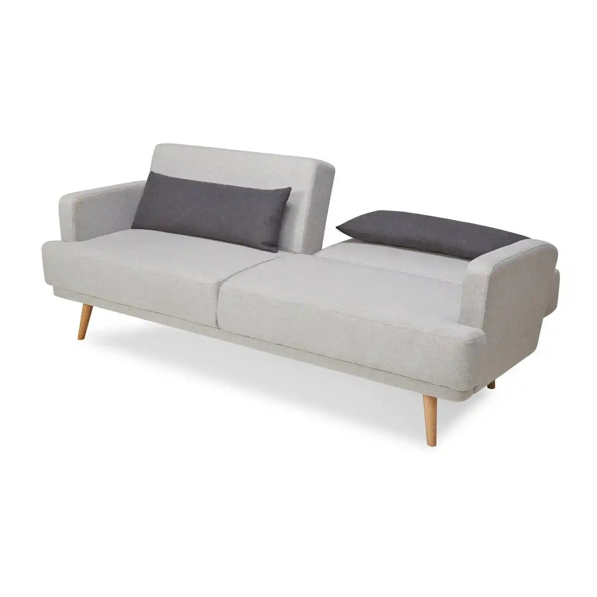 3-Sitzer Sofa Webstoff Grau - HomeDesign Knaus
