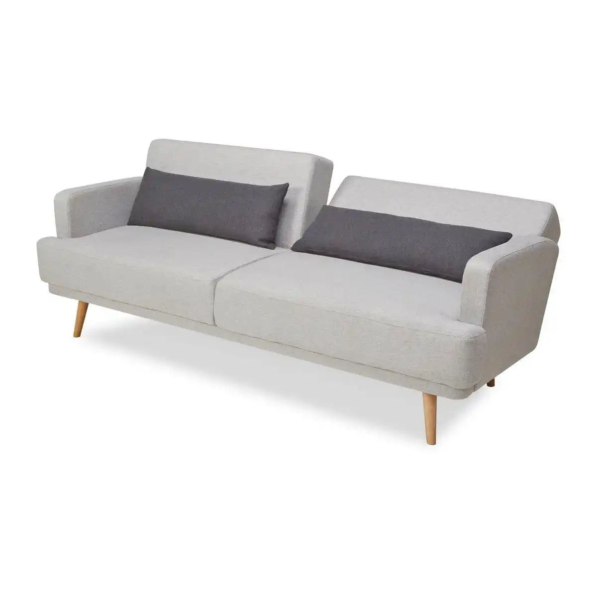 3-Sitzer Sofa Webstoff Grau - HomeDesign Knaus