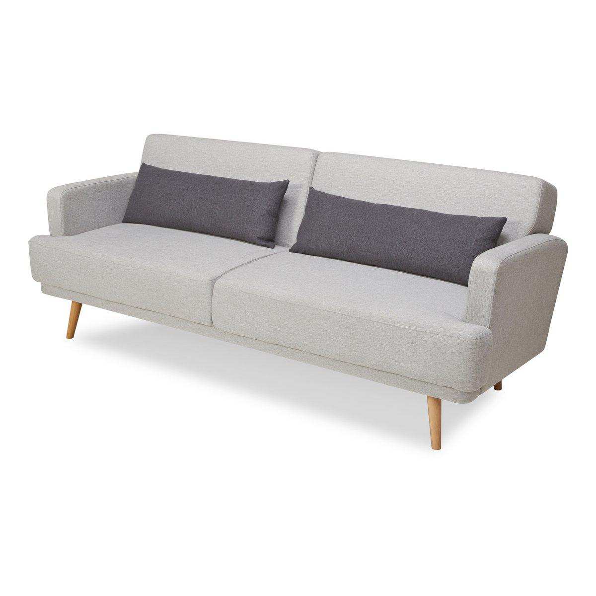 3-Sitzer Sofa Webstoff Grau - HomeDesign Knaus