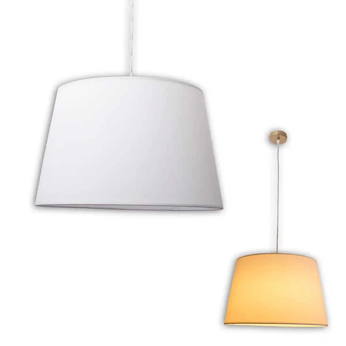 Pendelleuchte "BOLOGNA" beige/messing
