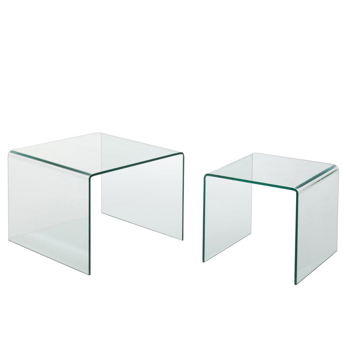 J-Line Beistelltisch – Glas – transparent