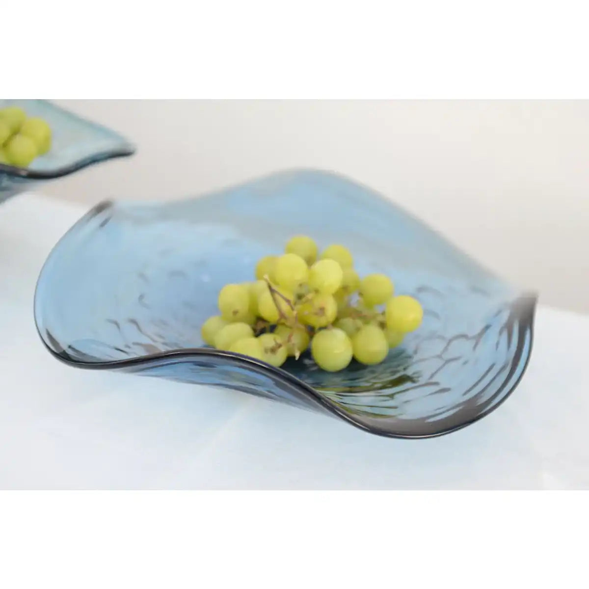30x30x6.5 cm Blue Glass Decorative Cup - HomeDesign Knaus