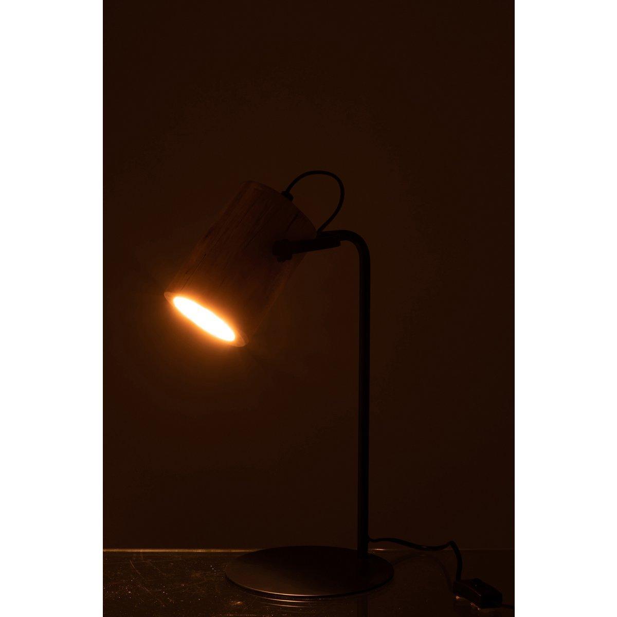 J-Line Silas Berangen Schreibtischlampe – Holz – Natur