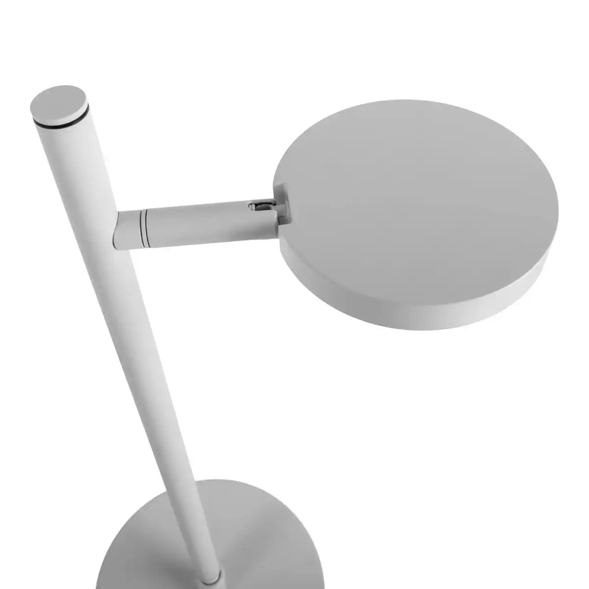 LED Akku-Tischleuchte "LUPA", 45 cm hoch, aus lackiertem Aluminium (weiß) und weißem Kunststoff, LED integriert, dimmbar, Touch-Sensor.