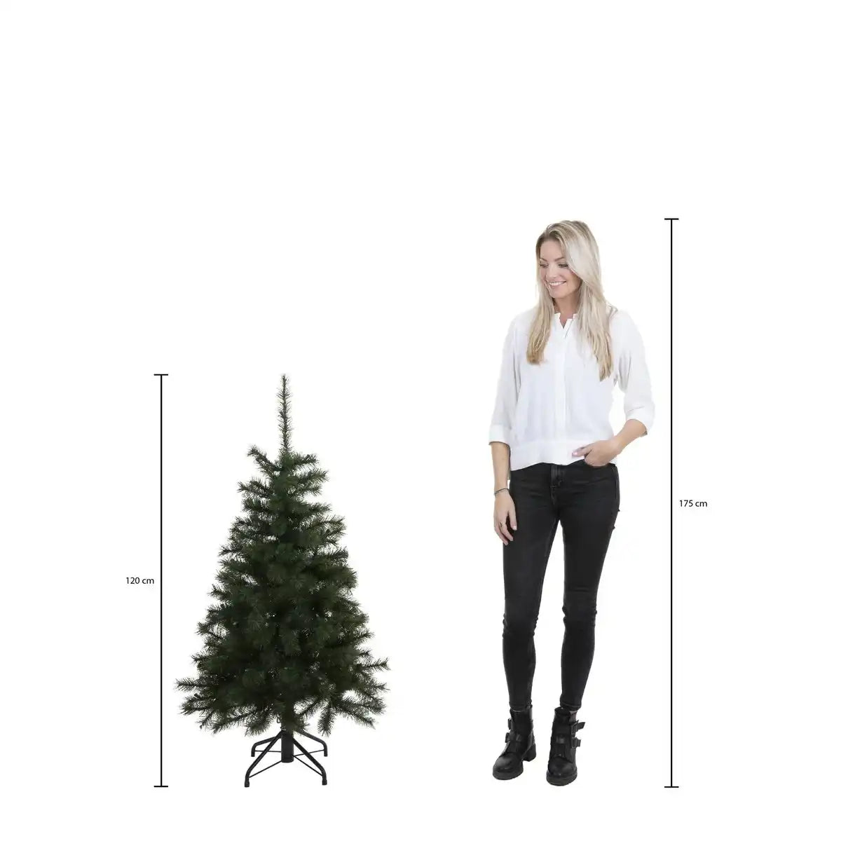 Künstlicher Weihnachtsbaum Tsuga – H120 x Ø86 cm – Grün