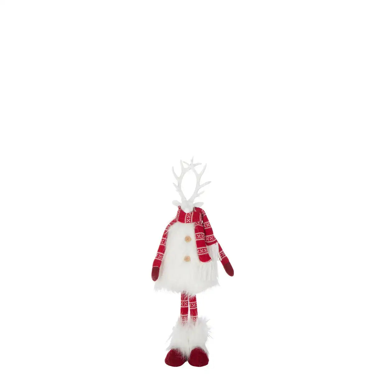 J-Line Hert Fur + knapp Polyester Wit / certilous Small