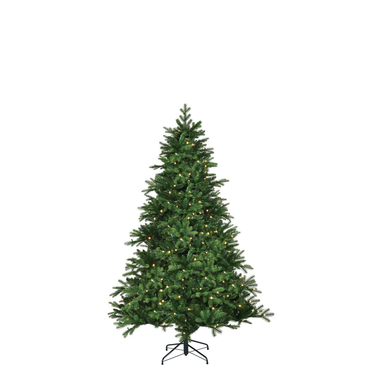 Künstlicher Weihnachtsbaum mit LED-Beleuchtung – H155 x Ø107 cm – Grün