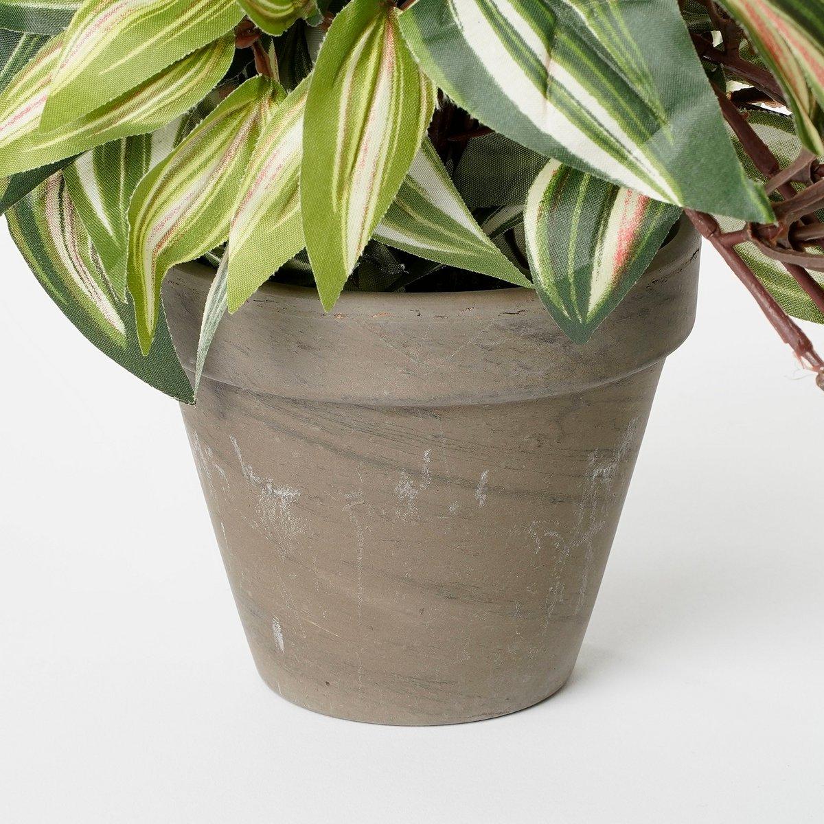 Künstliche Hängepflanze Tradescantia im Stan-Blumentopf – H45 x Ø25 cm – Grün