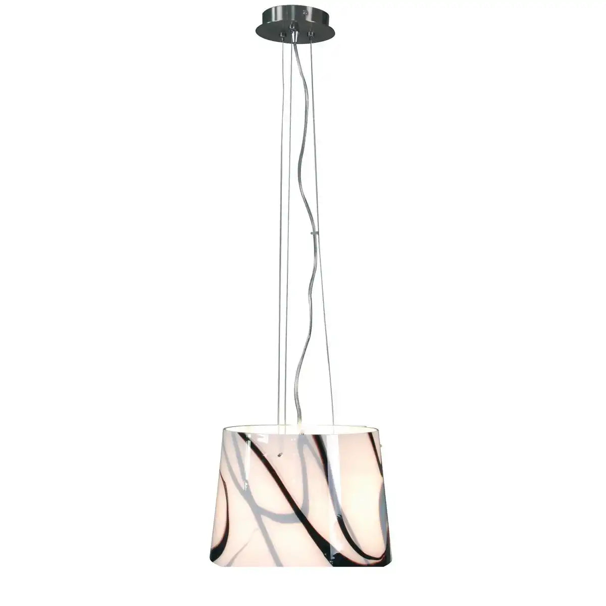 Glas-Pendelleuchte "Mixture" aus Metall und Glas in weiß, E27, Ø 29 cm