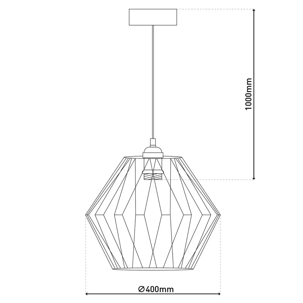 Metall-Pendelleuchte "FYN" D:40cm silberfarben