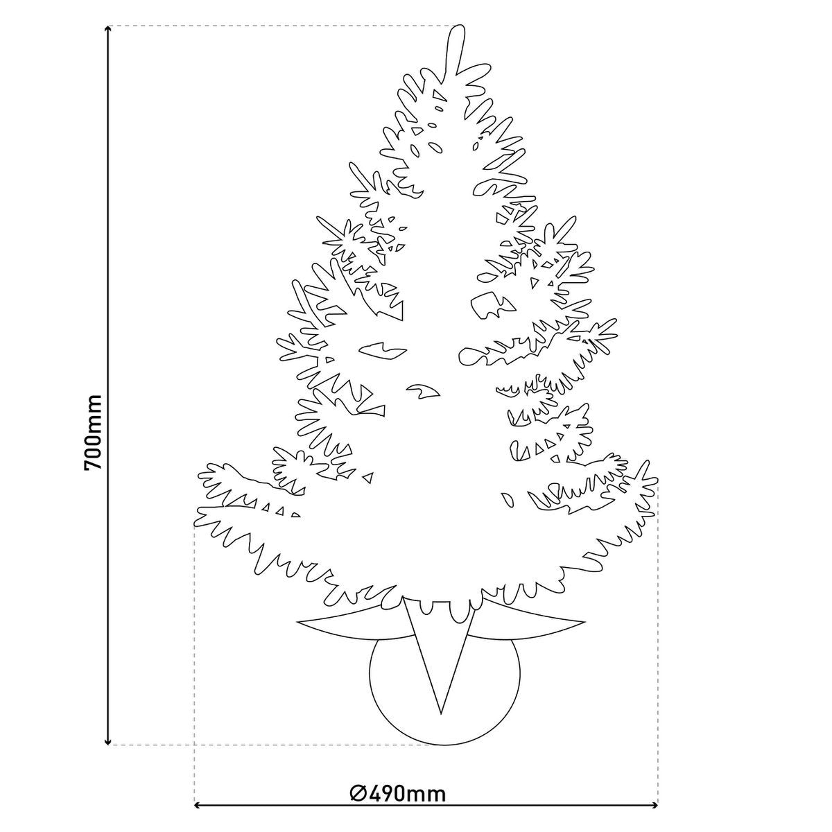 LED-Weihnachtsbaum - h: 70cm