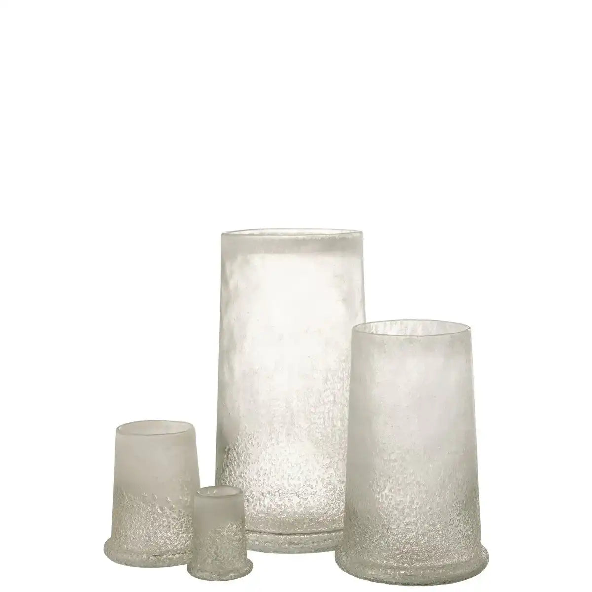 J-Line Windlicht Suiker Glas Wit Extra Large
