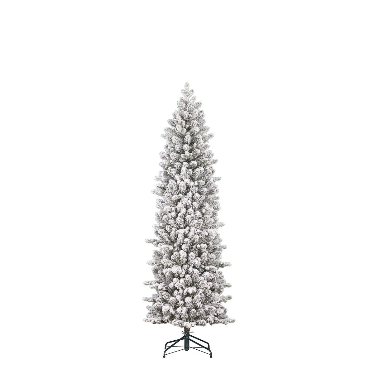 Schmaler künstlicher Weihnachtsbaum von Harma – H185 x Ø63 cm – Grün gefrostet