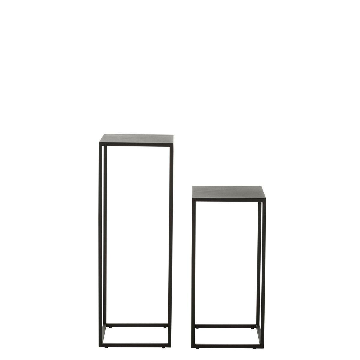 J-Line Beistelltisch Square – Metall – Schwarz