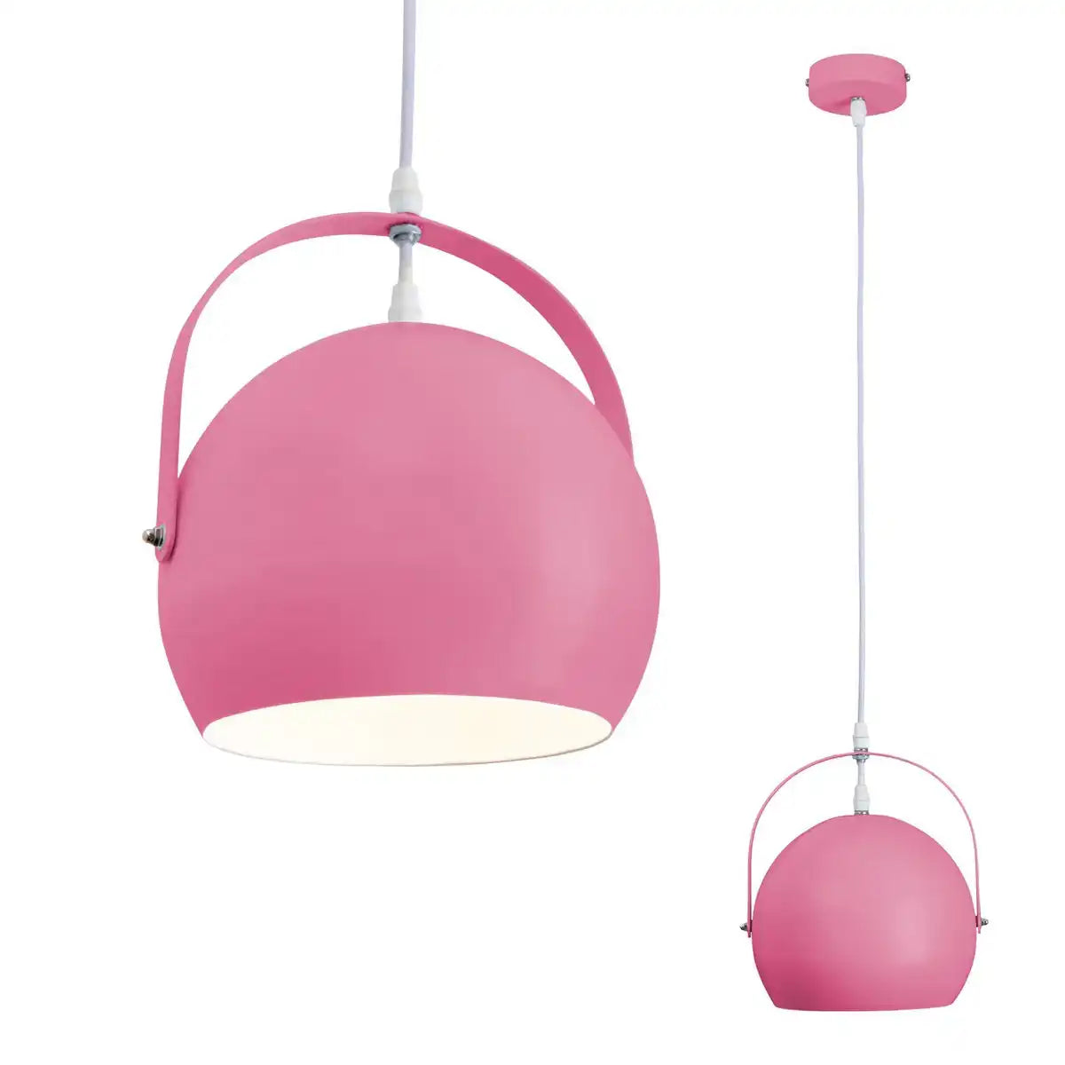 Pendelleuchte "COLORADO" pink Ø ca. 25 cm, Metall, E27-Fassung, Beleuchtung für Wohnzimmer, Esszimmer, Kinderzimmer