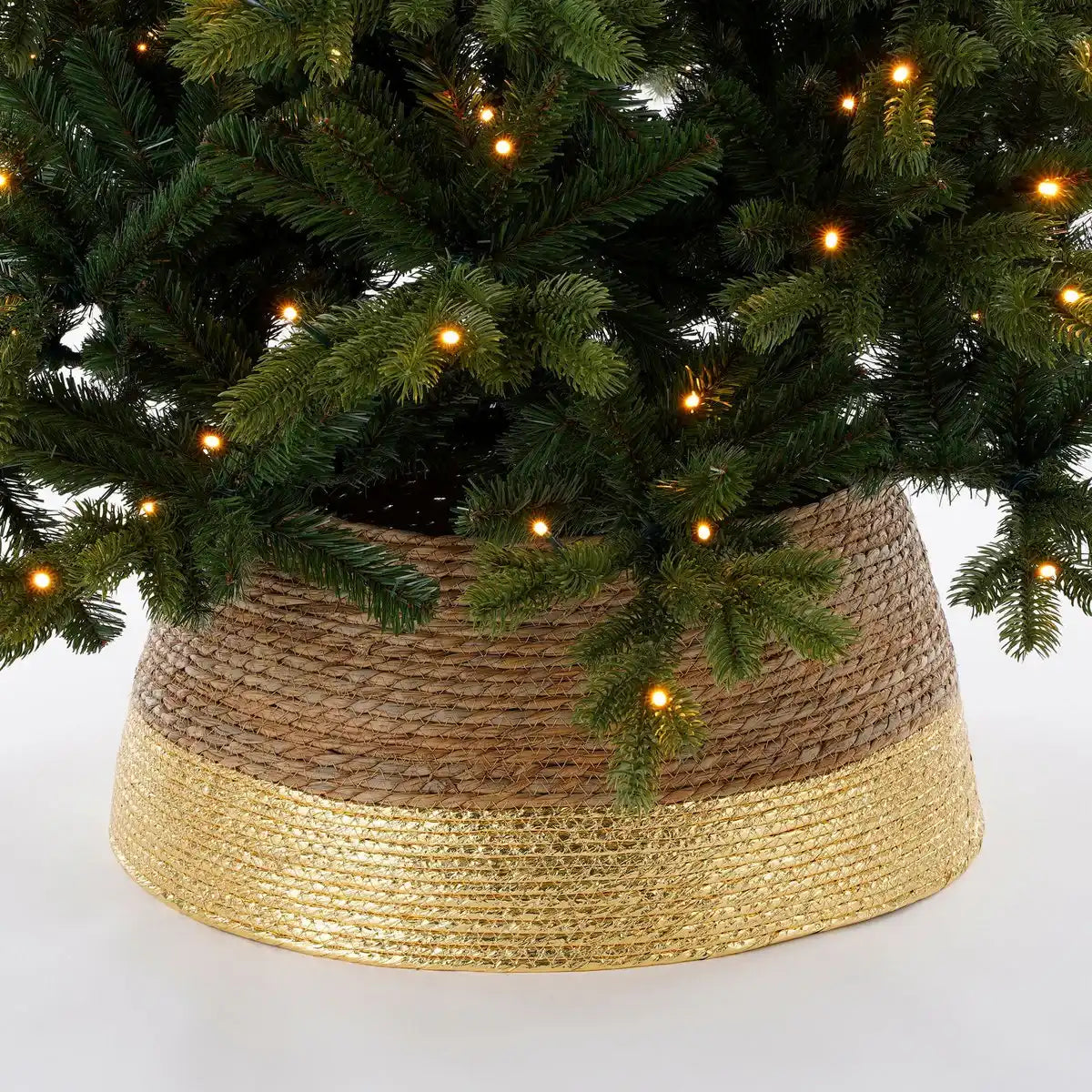 Weihnachtsbaumrock - H26 x Ø58 cm - Seegras - Gold