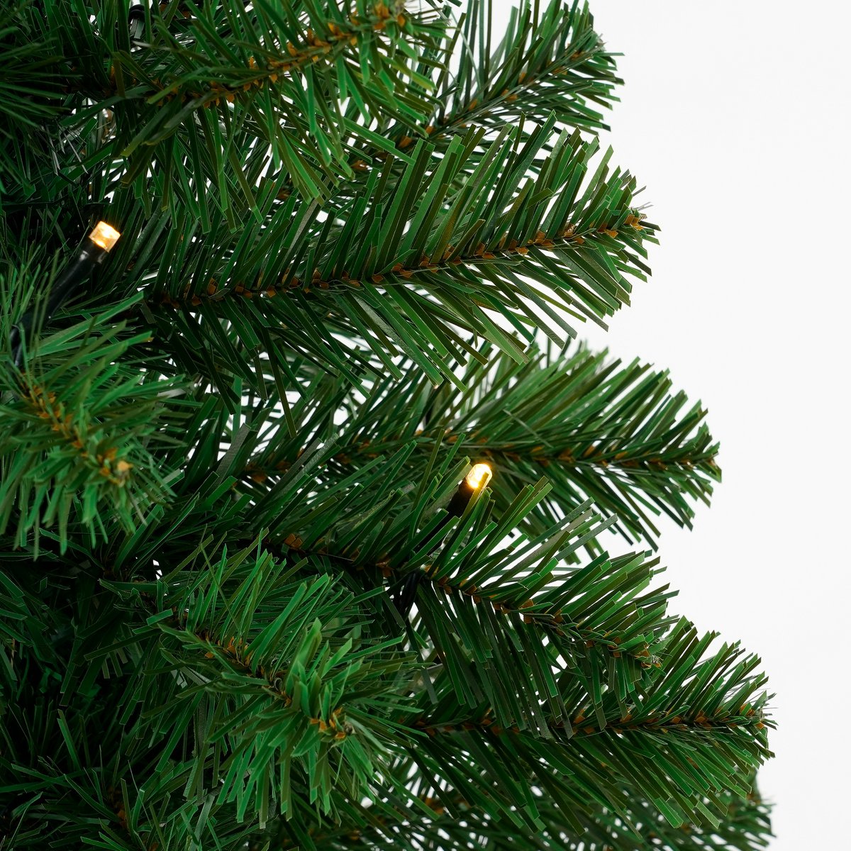 Künstlicher Weihnachtsbaum im Topf mit LED-Beleuchtung – H90 x Ø50 cm – Grün
