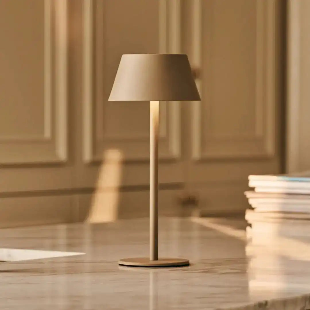 Milou Koala Brown - Tischlampe ohne Kabel l moderne, Design- und 3 Lichtmodi
