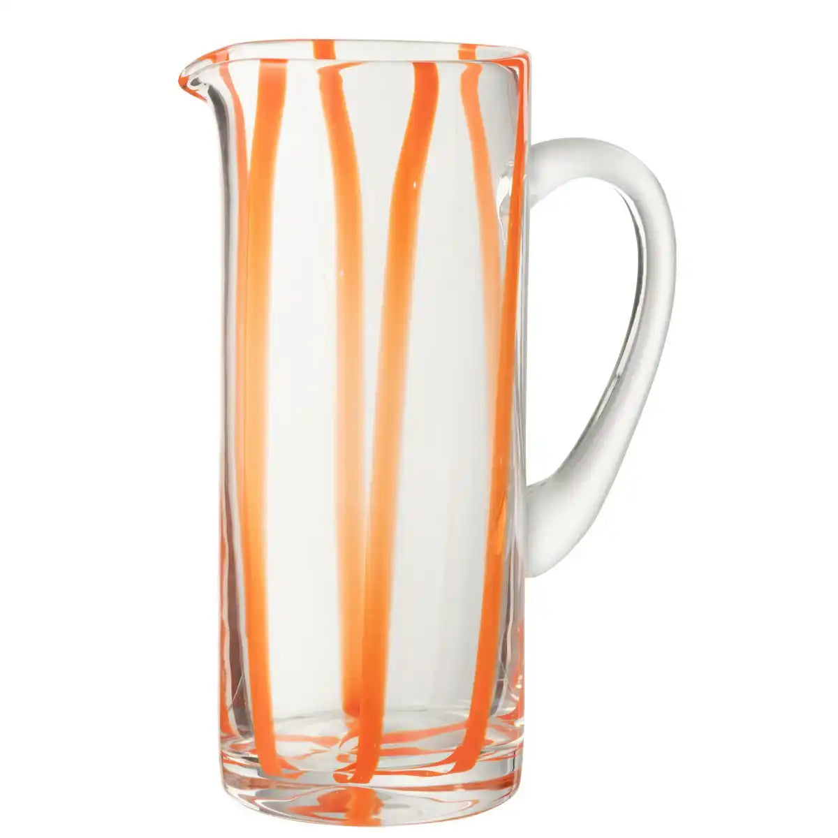 J-Line Carafe Stripes transparent/orange