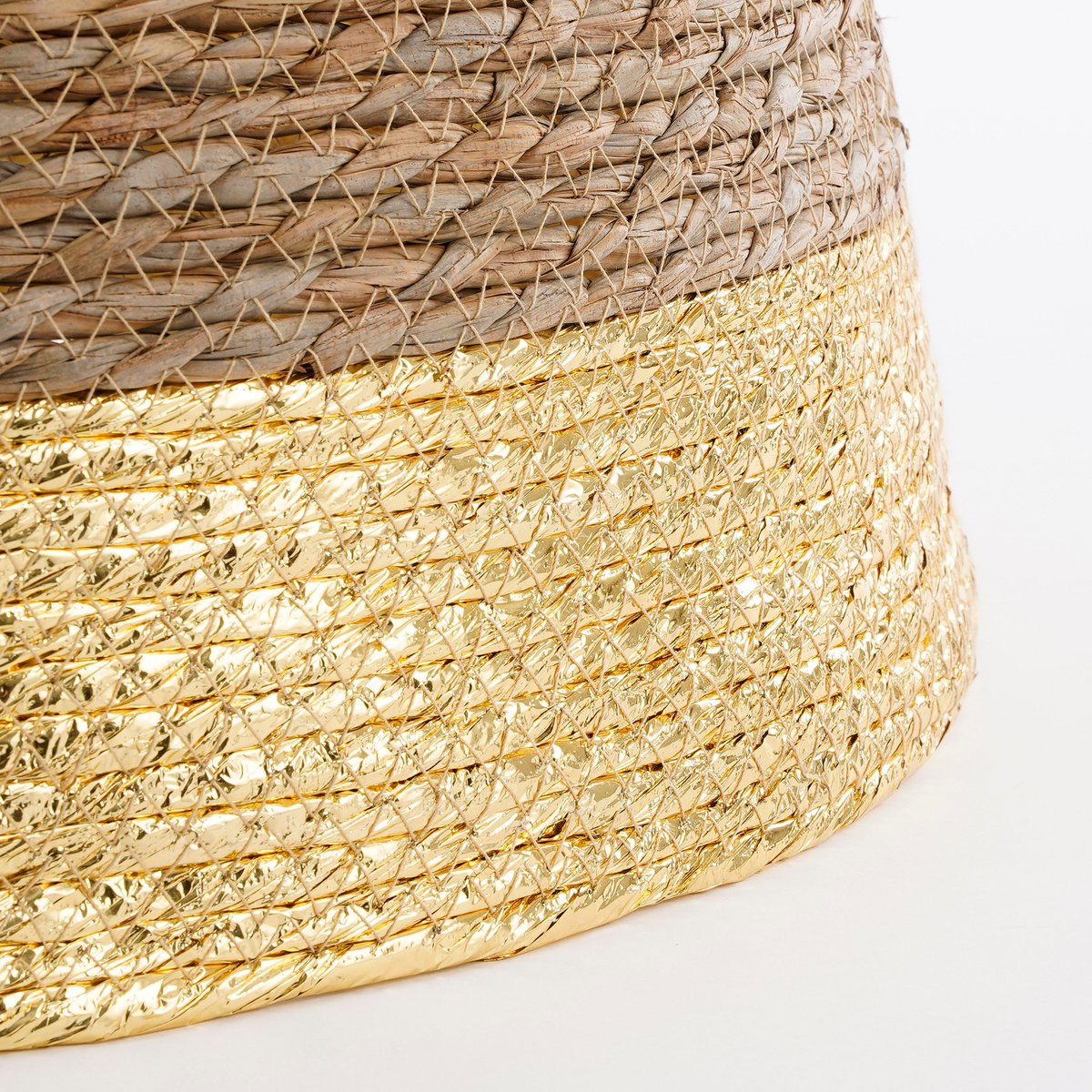 Weihnachtsbaumrock - H26 x Ø58 cm - Seegras - Gold