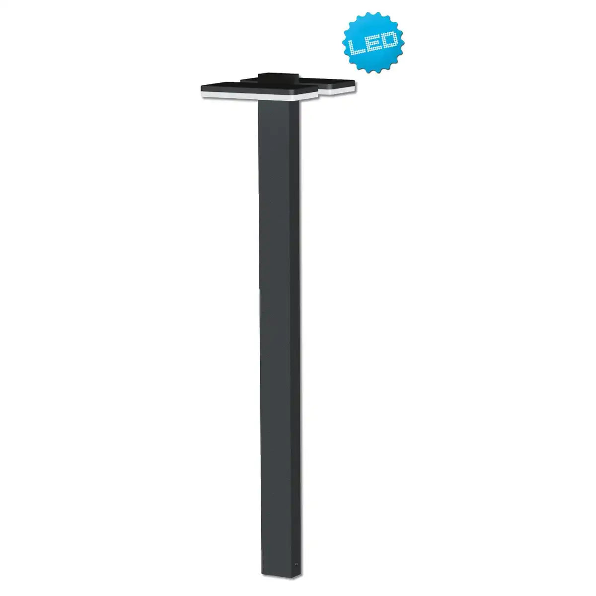 LED-Außensockelleuchte "CLAIR" , aus Metall in Anthrazit, mit integrierter LED
