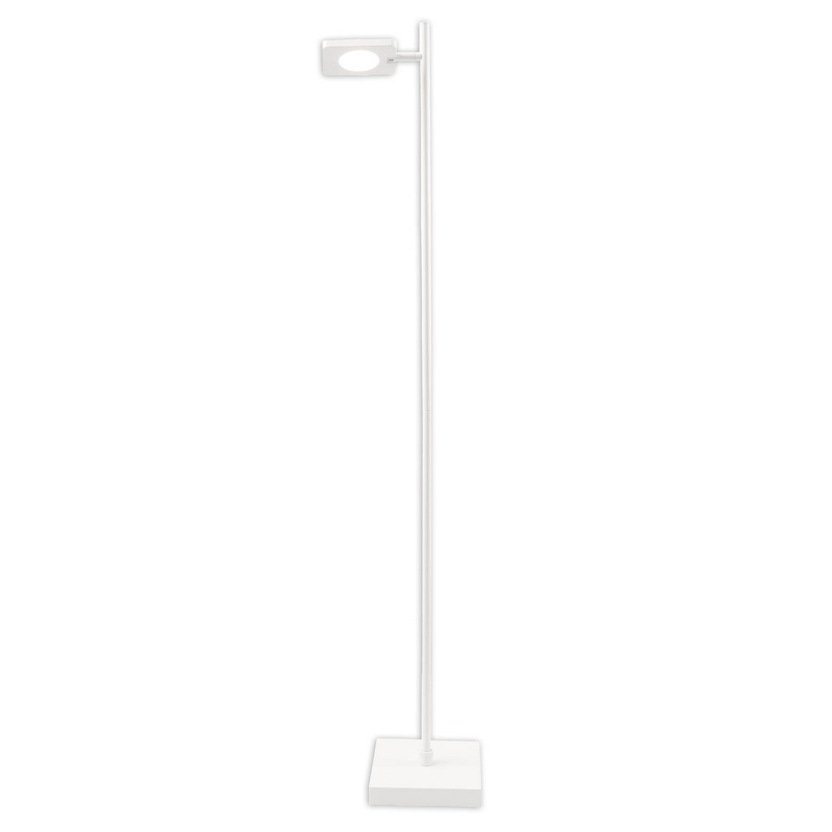 LED Akku-Stehleuchte "LUPA", 135 cm hoch, Aluminium weiß und Kunststoff, integrierte LEDs, 2400 lm, dimmbar, CCT-Funktion, 3000-6500 K, RGB-Lichtwechsler