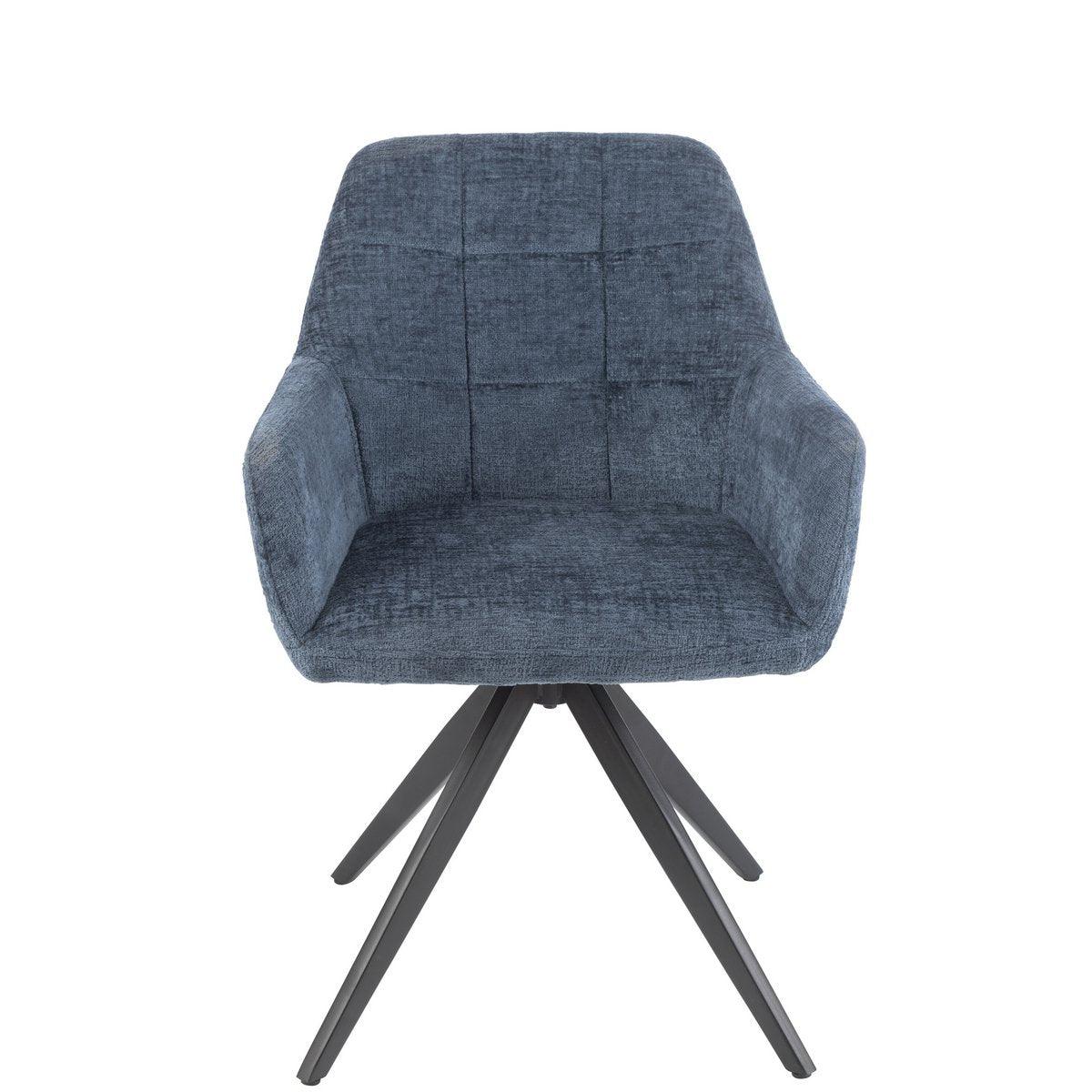 J-Line Stuhl Louna Eisen/Acryl Blau