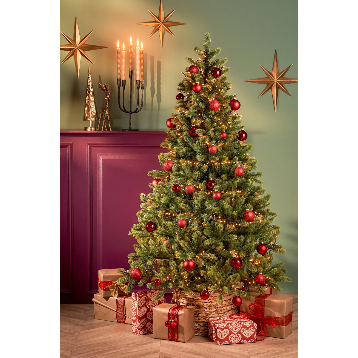 Künstlicher Weihnachtsbaum – H210 x Ø115 cm – Grün