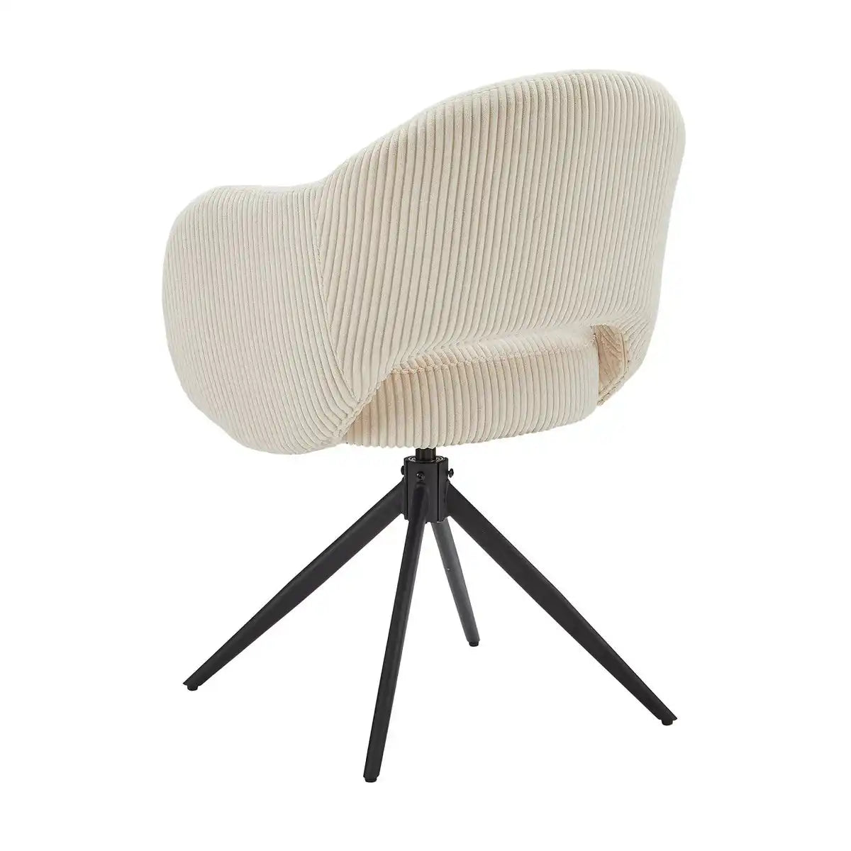 Armlehnstuhl Cord-Optik Beige