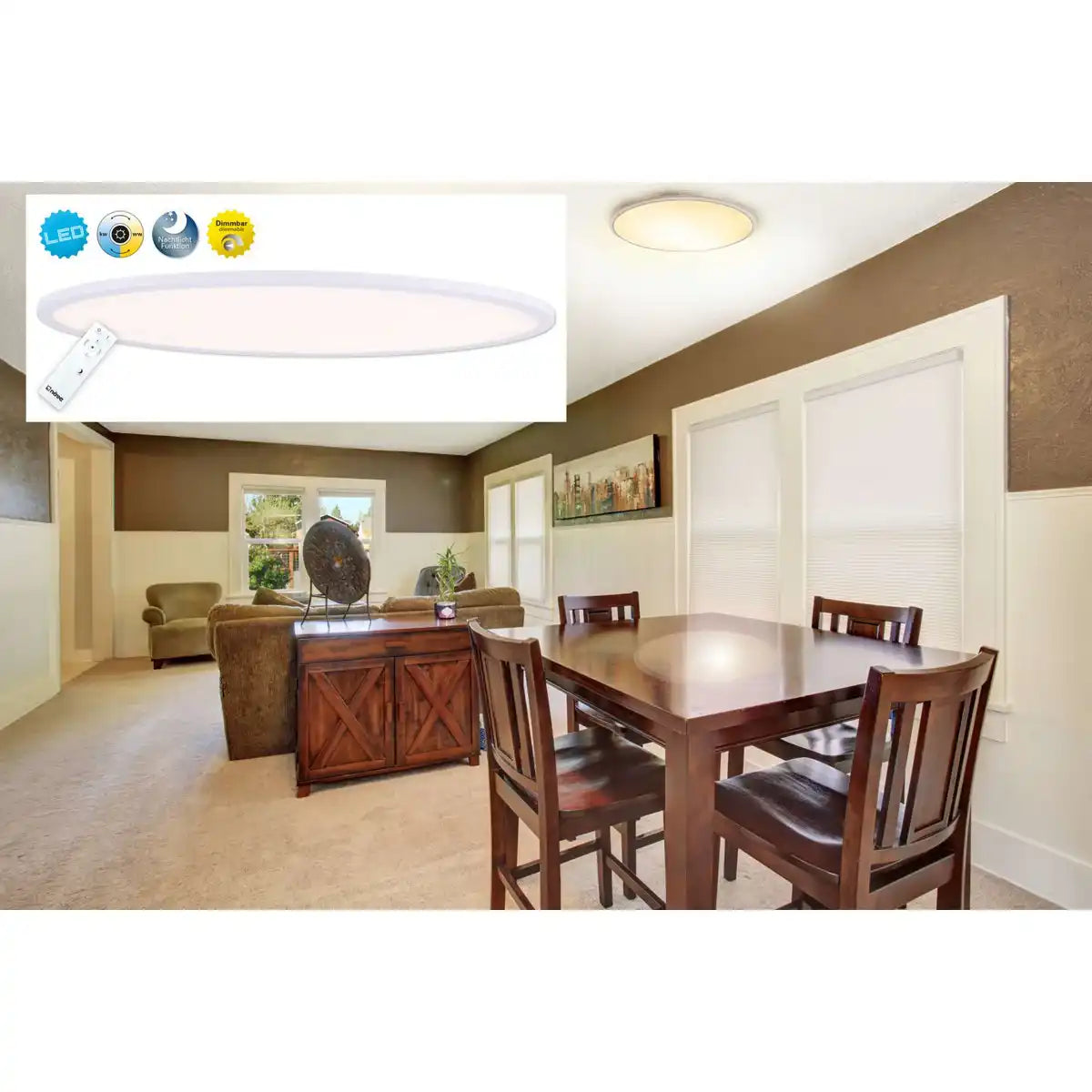 LED Deckenleuchte "SORRENT" oval 60x30cm