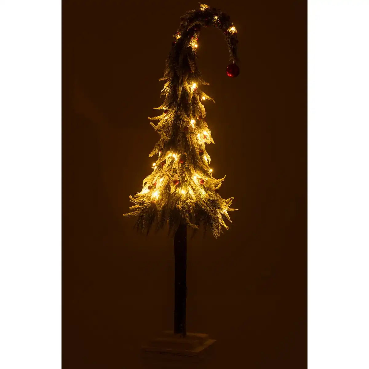J-Line Weihnachtsbaumhut + LED Kunststoff Schnee Grün/Rot Groß
