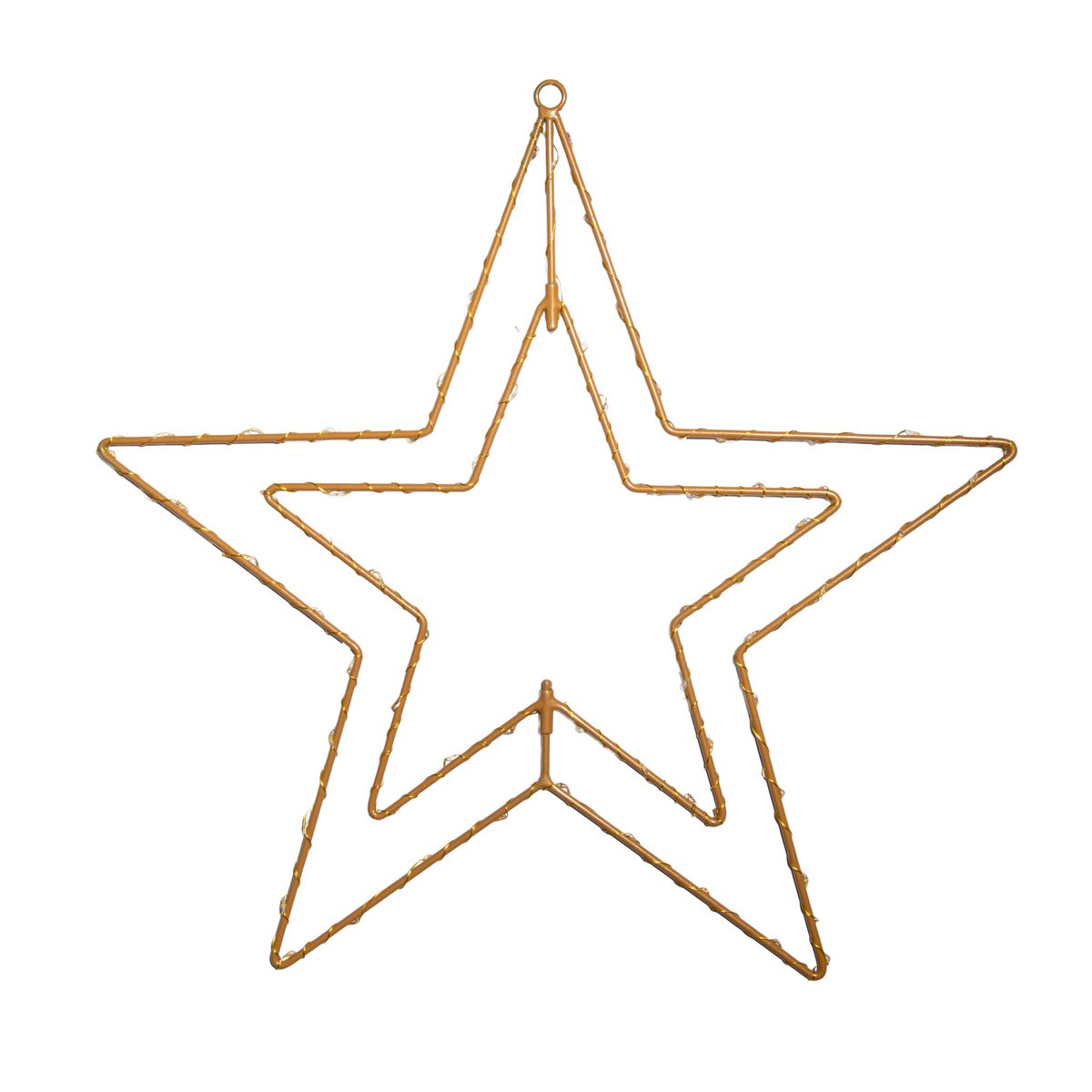 LED-Outdoor-Weihnachtsleuchte "Stern" Ø 40 cm Weihnachtsdeko aus Metall in Gold mit fest verbauten LEDs