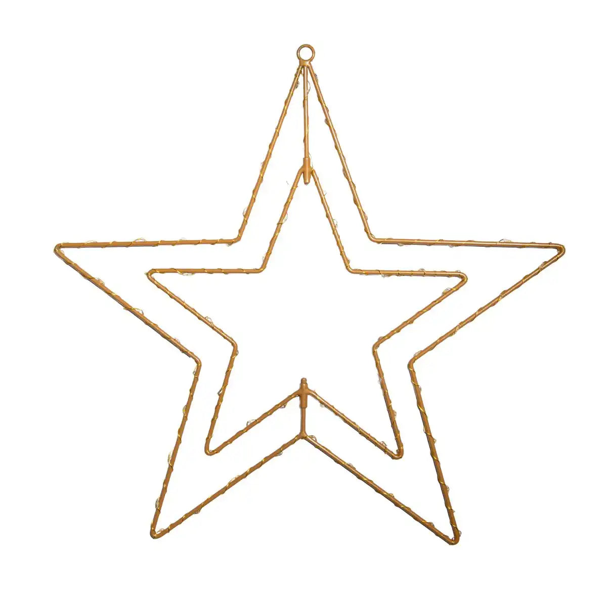 LED-Outdoor-Weihnachtsleuchte "Stern" Ø 40 cm Weihnachtsdeko aus Metall in Gold mit fest verbauten LEDs