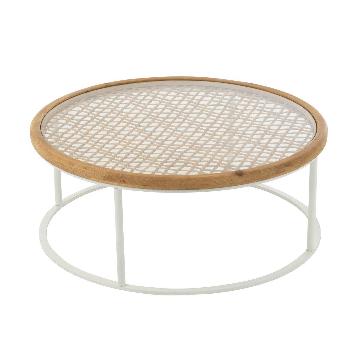 Couchtisch Mati Fichte/Metall Natur/Weiß 90cm