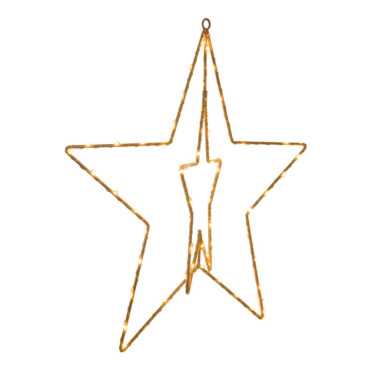 LED-Outdoor-Weihnachtsleuchte "Stern" Ø 40 cm Weihnachtsdeko aus Metall in Gold mit fest verbauten LEDs