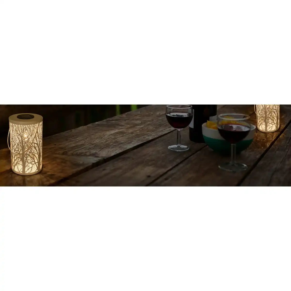 LED-Deko-Solarleuchte weiß