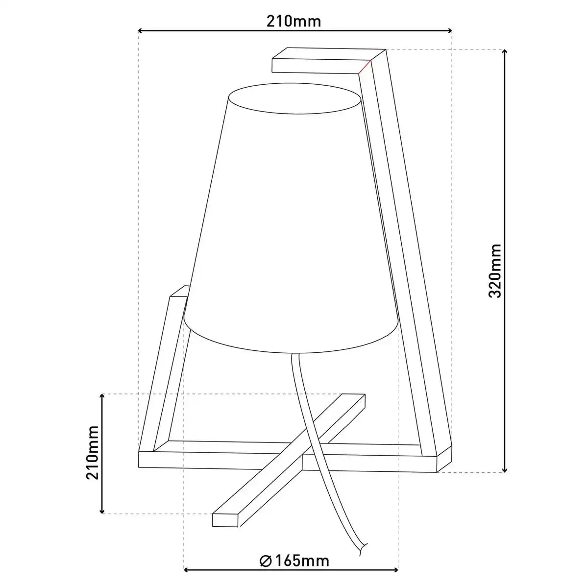 Bambus Tischleuchte mit Kunststoffschirm "SHOJI", mit Bambusgestell, natur und weiß, ca, 32 cm hoch, E14, für Wohnzimmer, Esszimmer und Büro