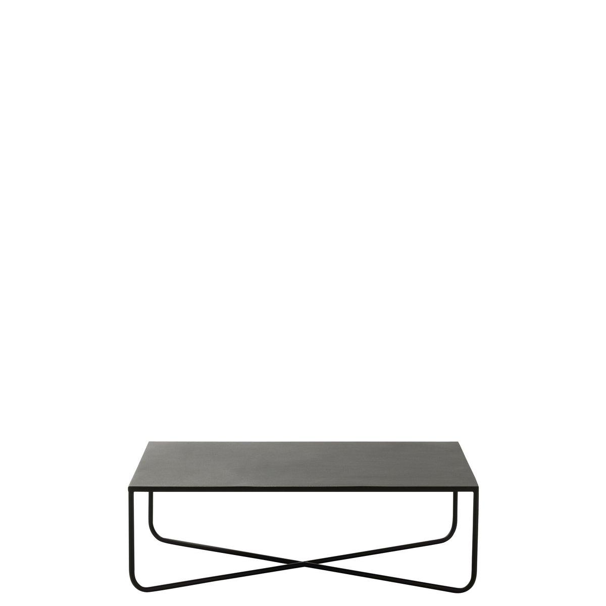 J-Line Couchtisch Cross Frame – Metall – Schwarz