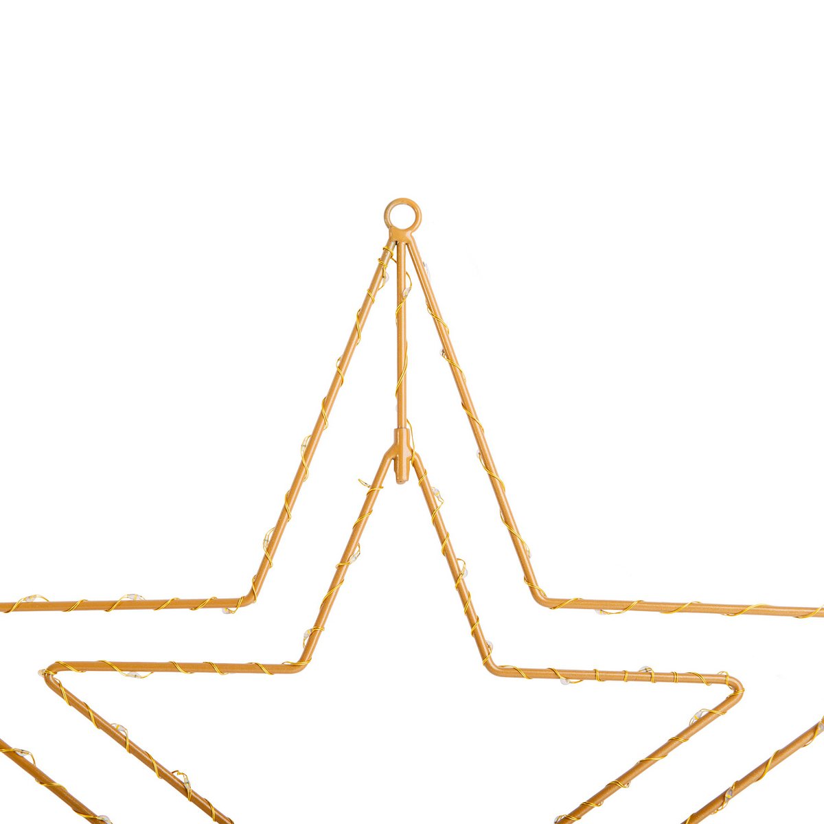 LED-Outdoor-Weihnachtsleuchte "Stern" Ø 40 cm Weihnachtsdeko aus Metall in Gold mit fest verbauten LEDs