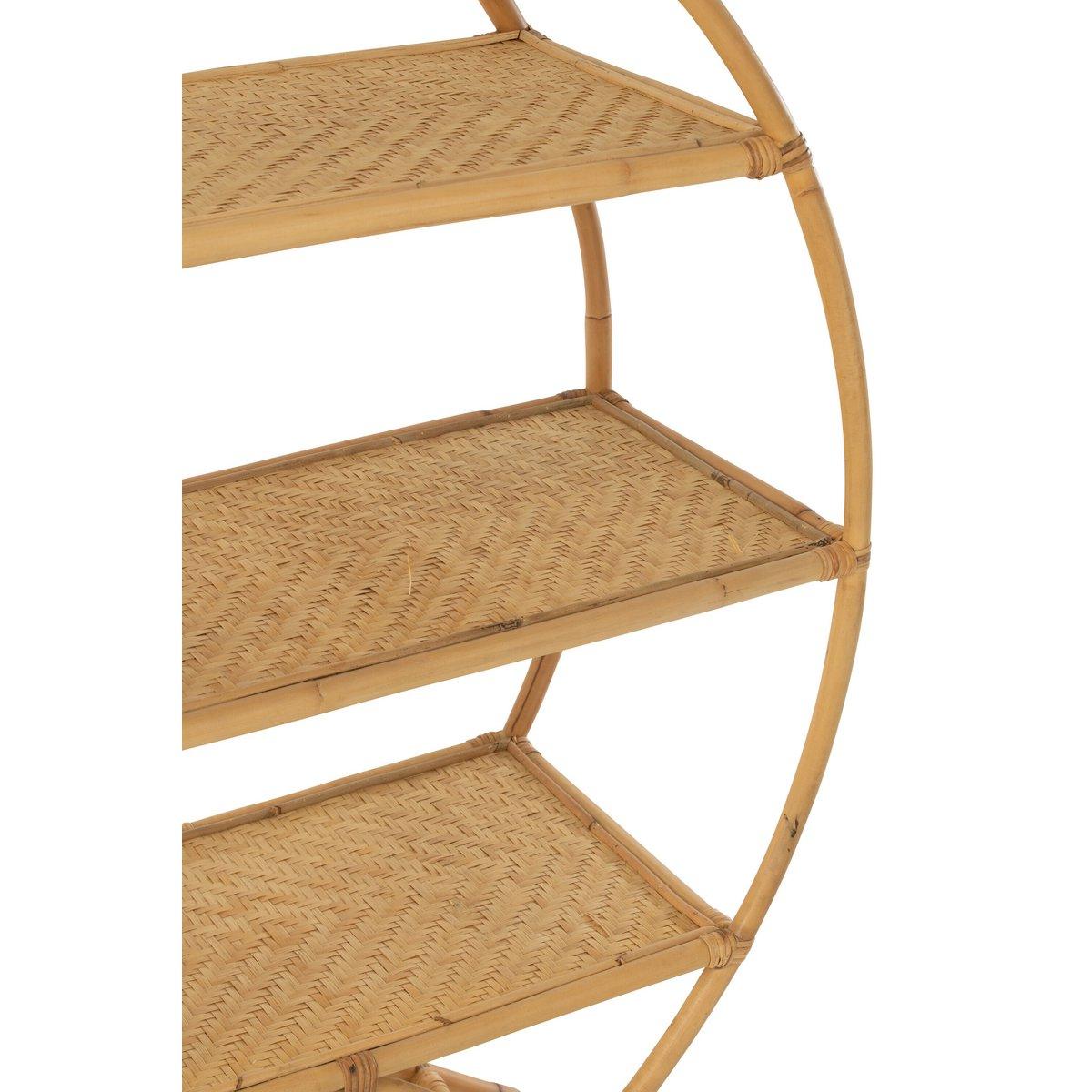 J-Line Rack 3 Regale Rattan Natur