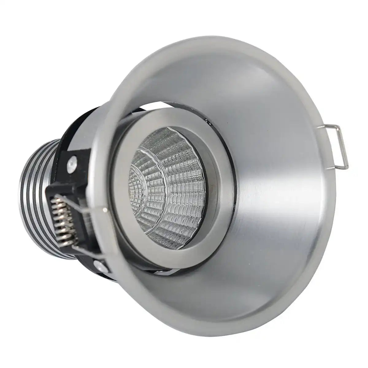 LED Einbauspot "Taro" Ø 9,4 cm, 10 cm tief, aus aluminiumfarbenem Metall, 6 Watt, warmweiß