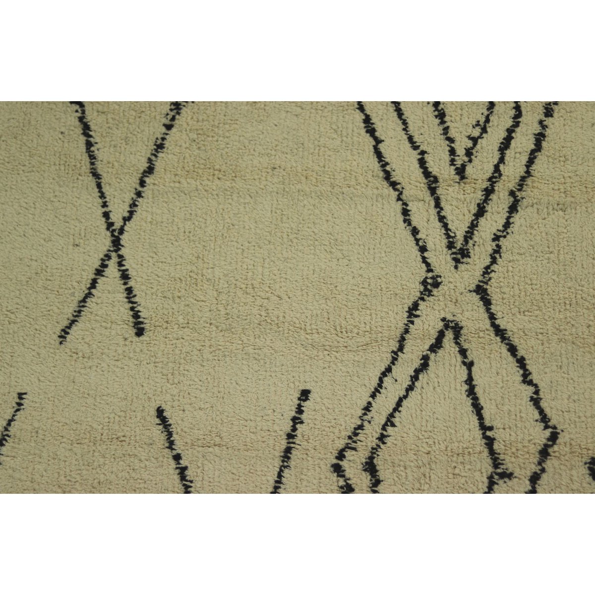 HSM Collection Floor Teppich Doppelfenster -160x230-schwarz/weiß-cotton
