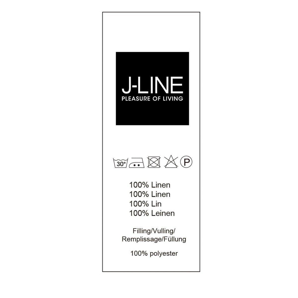 J-Line Kissen Stonewashed – Leinen – Hellrosa