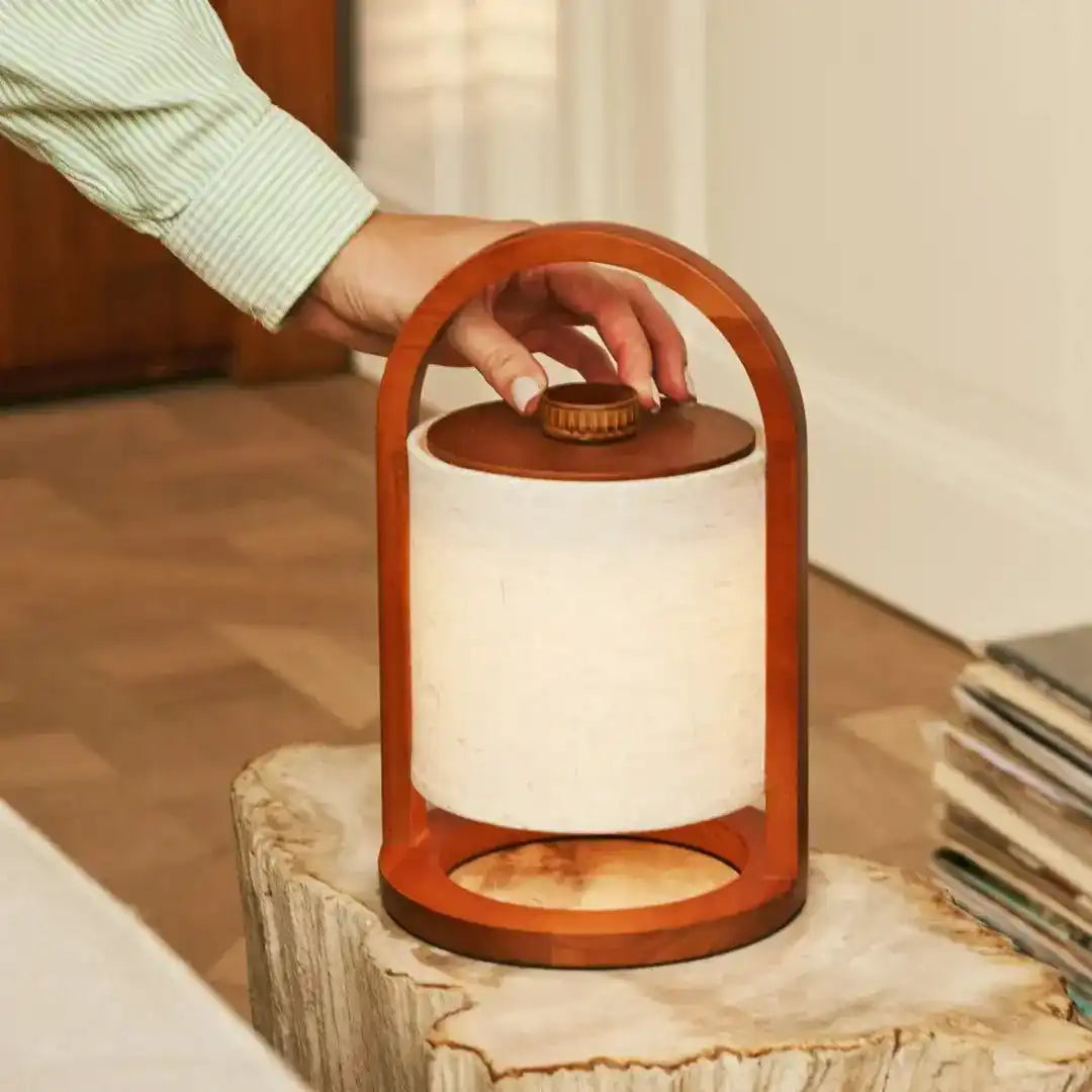 Flusskastanie Holz wiederaufladbare Lampe - dimmbares und schnurloses Licht