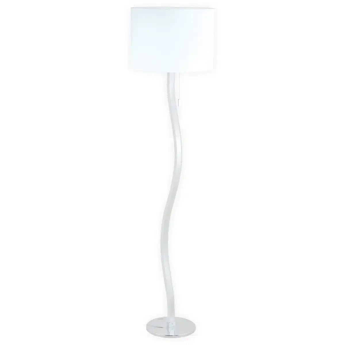 LED Stehleuchte "AURELIA" aus Metall und Kunststoff in weiß mit fest verbauten LEDs, 163 cm hoch, Beleuchtung für Wohnzimmer, Esszimmer oder Büro
