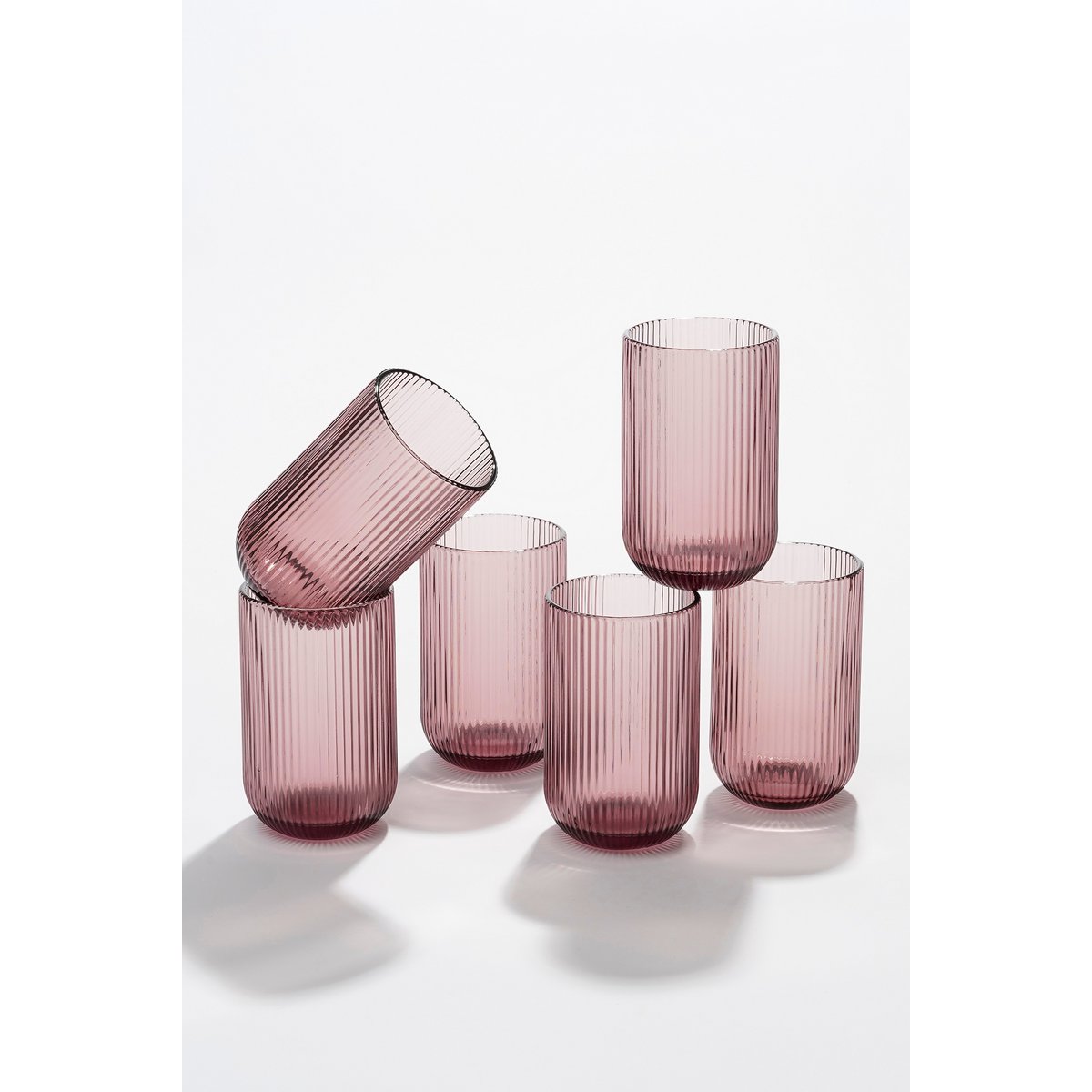 Merlot -Trinkglas - Set von 6 - 400 ml - Glas - lila