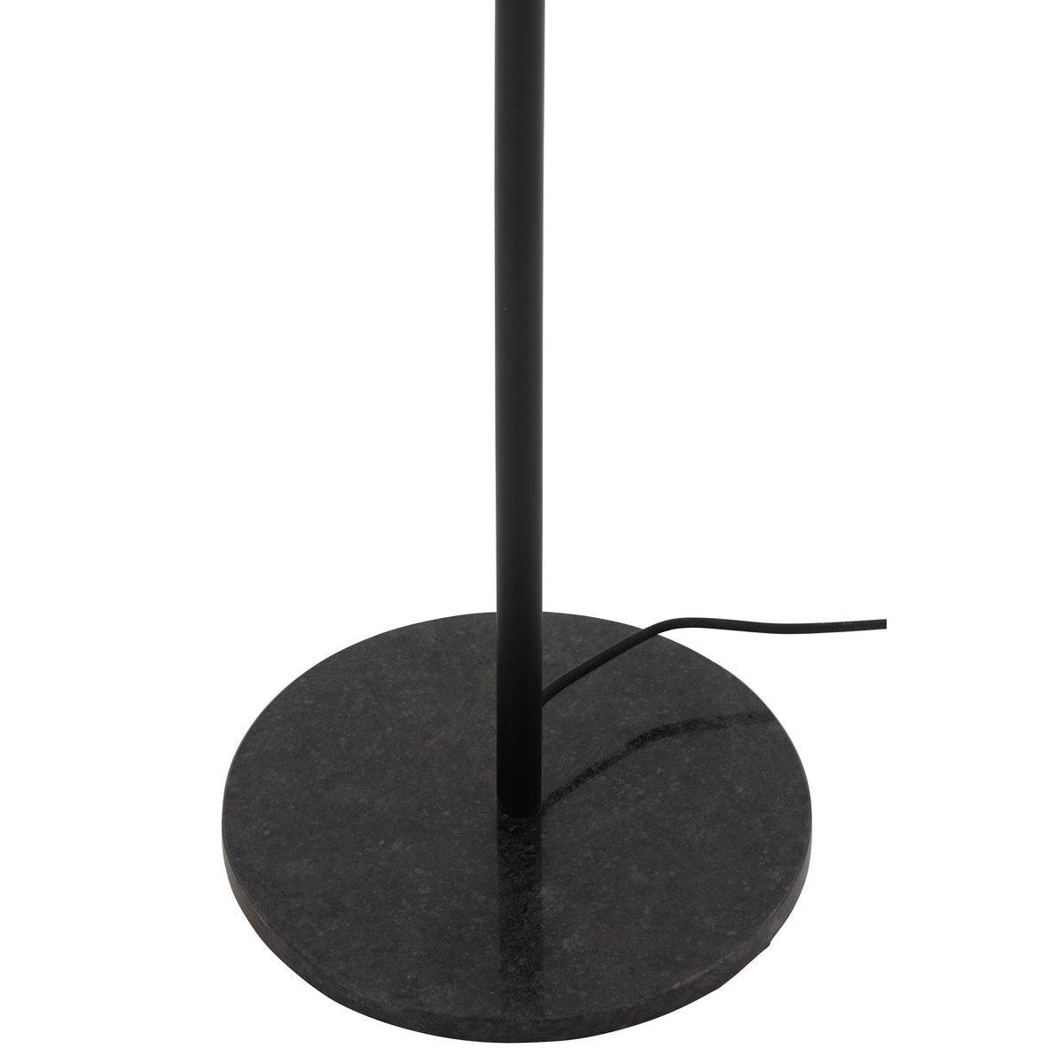 J-Line Stehleuchte Metall/Marmor Schwarz