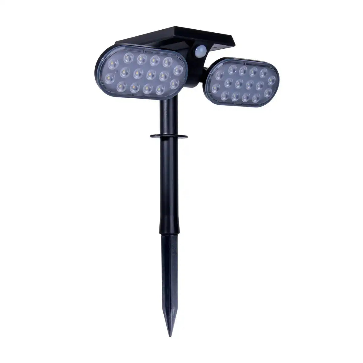 LED Solarstrahler "Paco" für den Außenbereich mit fest verbauter LED, Solar-Erdspieß aus Kunstoff in Schwarz, Höhe 31,9 cm