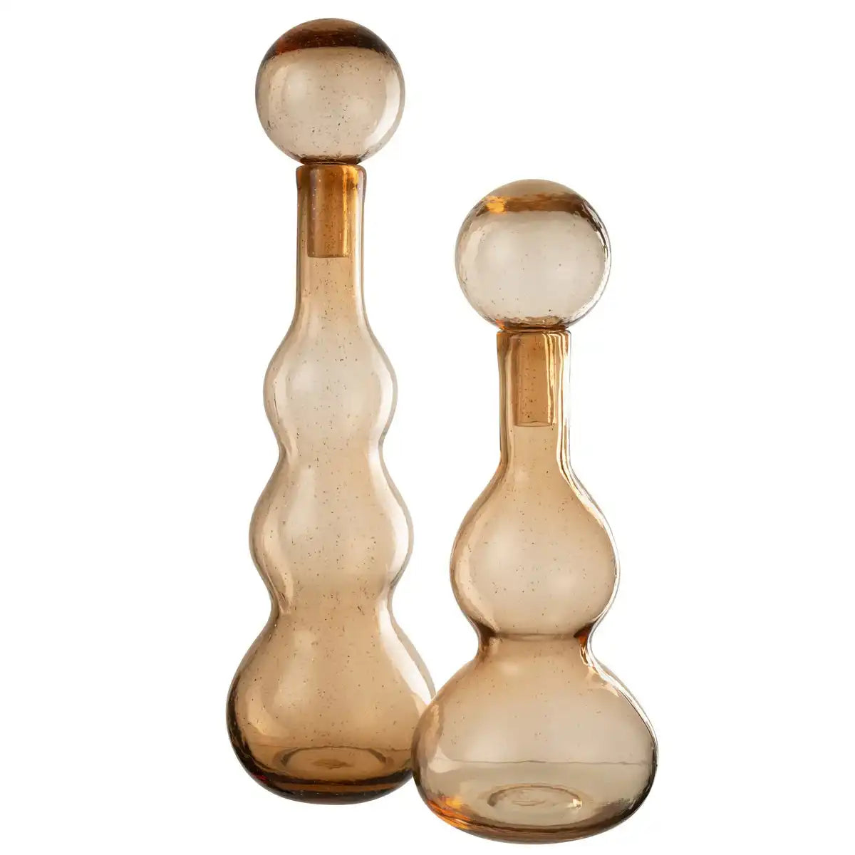 J-line Flasche + Stopp Carol Glass Karamell groß