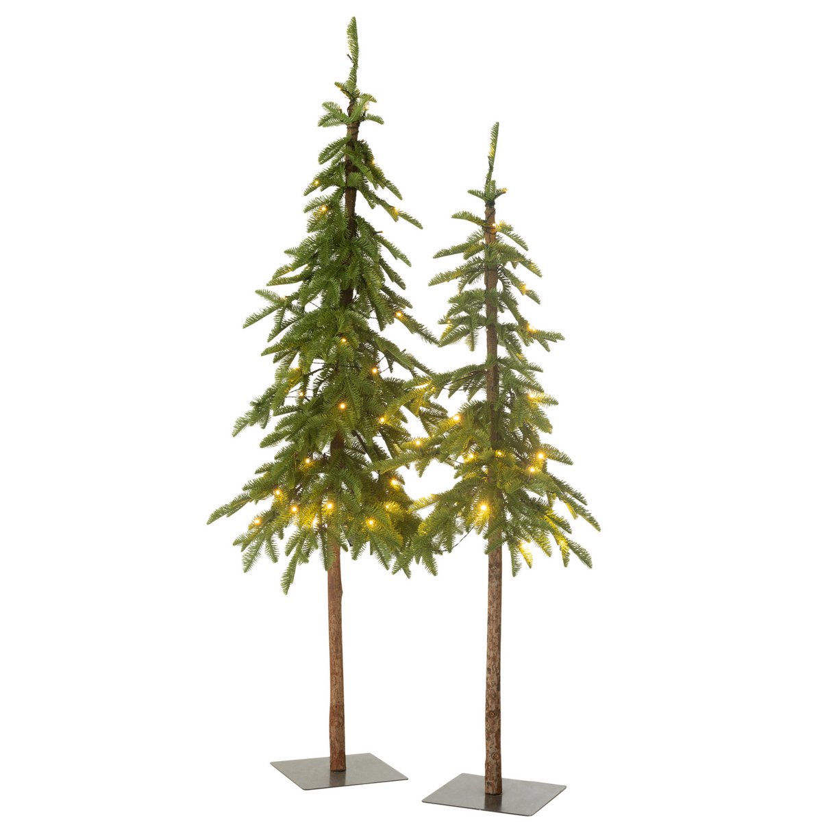 J-Line Weihnachtsbaum+LED Kunststoff Grün Groß